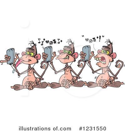Royalty-Free (RF) Monkey Clipart Illustration by Dennis Holmes Designs - Stock Sample #1231550
