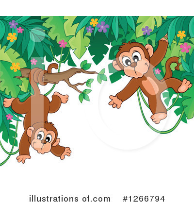 Royalty-Free (RF) Monkey Clipart Illustration by visekart - Stock Sample #1266794