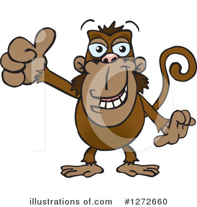 Royalty-Free (RF) Monkey Clipart Illustration by Dennis Holmes Designs - Stock Sample #1272660