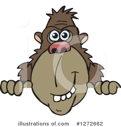 Royalty-Free (RF) Monkey Clipart Illustration by Dennis Holmes Designs - Stock Sample #1272662