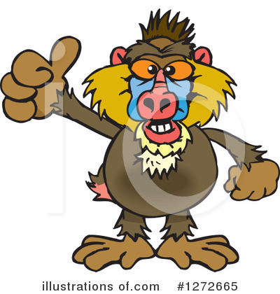 Royalty-Free (RF) Monkey Clipart Illustration by Dennis Holmes Designs - Stock Sample #1272665