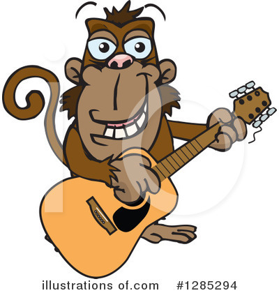 Royalty-Free (RF) Monkey Clipart Illustration by Dennis Holmes Designs - Stock Sample #1285294