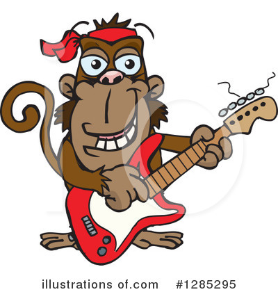 Royalty-Free (RF) Monkey Clipart Illustration by Dennis Holmes Designs - Stock Sample #1285295