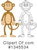 Monkey Clipart #1345534 by Liron Peer