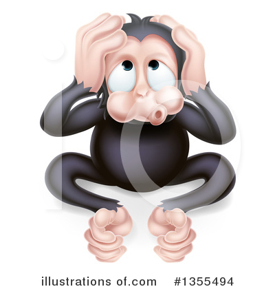 Chimpanzee Clipart #1355494 by AtStockIllustration
