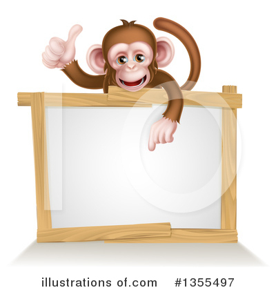 Chimpanzee Clipart #1355497 by AtStockIllustration