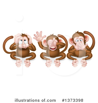 Royalty-Free (RF) Monkey Clipart Illustration by AtStockIllustration - Stock Sample #1373398