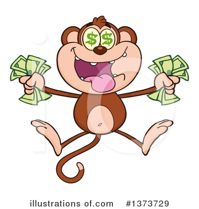 Royalty-Free (RF) Monkey Clipart Illustration by Hit Toon - Stock Sample #1373729
