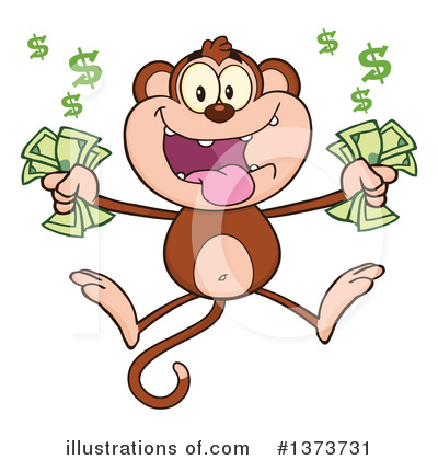 Royalty-Free (RF) Monkey Clipart Illustration by Hit Toon - Stock Sample #1373731