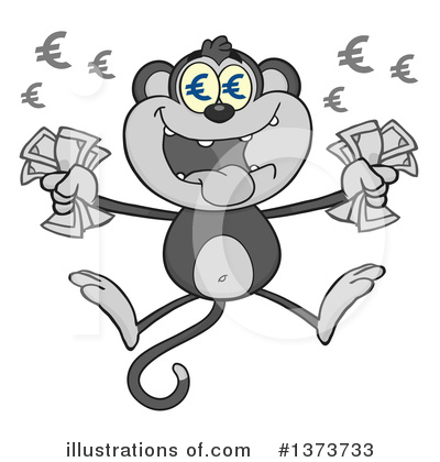 Royalty-Free (RF) Monkey Clipart Illustration by Hit Toon - Stock Sample #1373733