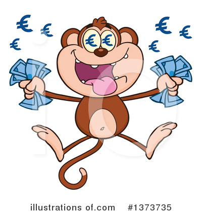 Royalty-Free (RF) Monkey Clipart Illustration by Hit Toon - Stock Sample #1373735