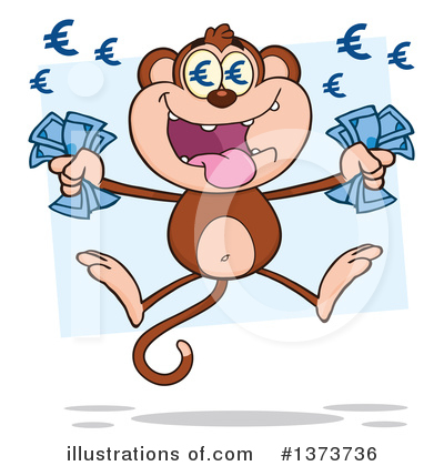 Royalty-Free (RF) Monkey Clipart Illustration by Hit Toon - Stock Sample #1373736