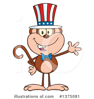 Royalty-Free (RF) Monkey Clipart Illustration by Hit Toon - Stock Sample #1375081