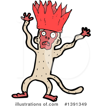 Royalty-Free (RF) Monkey Clipart Illustration by lineartestpilot - Stock Sample #1391349