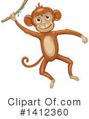Monkey Clipart #1412360 by merlinul