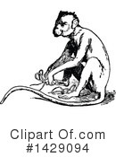 Monkey Clipart #1429094 by Prawny Vintage