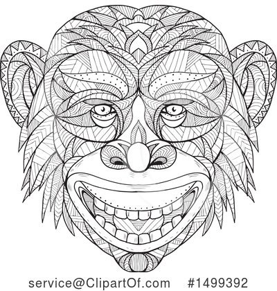 Chimpanzee Clipart #1499392 by patrimonio