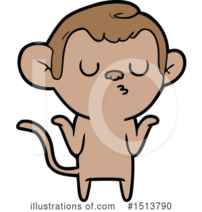 Royalty-Free (RF) Monkey Clipart Illustration by lineartestpilot - Stock Sample #1513790