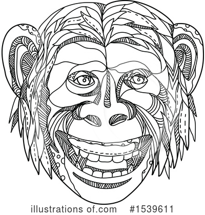 Royalty-Free (RF) Monkey Clipart Illustration by patrimonio - Stock Sample #1539611