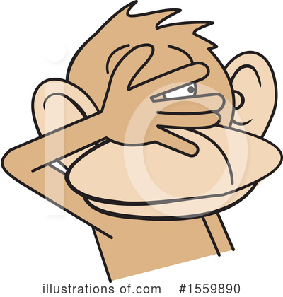 Royalty-Free (RF) Monkey Clipart Illustration by Johnny Sajem - Stock Sample #1559890