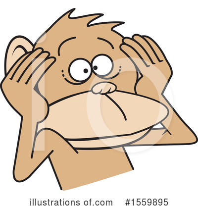 Royalty-Free (RF) Monkey Clipart Illustration by Johnny Sajem - Stock Sample #1559895