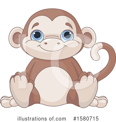 Royalty-Free (RF) Monkey Clipart Illustration by Pushkin - Stock Sample #1580715