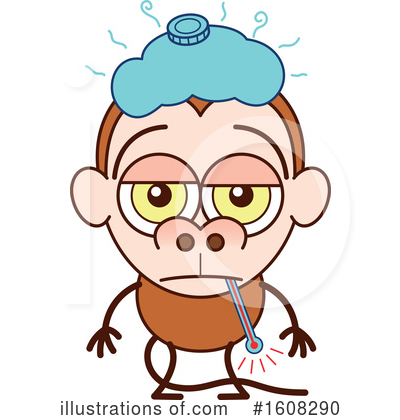Royalty-Free (RF) Monkey Clipart Illustration by Zooco - Stock Sample #1608290