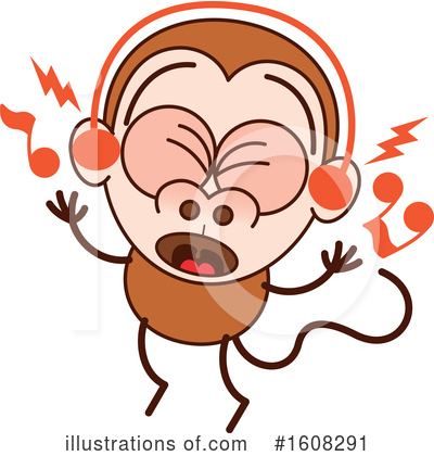Royalty-Free (RF) Monkey Clipart Illustration by Zooco - Stock Sample #1608291