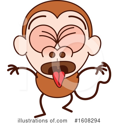 Royalty-Free (RF) Monkey Clipart Illustration by Zooco - Stock Sample #1608294