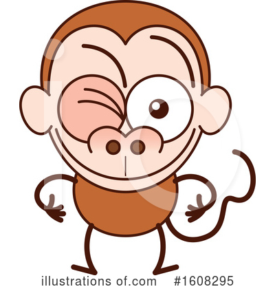 Royalty-Free (RF) Monkey Clipart Illustration by Zooco - Stock Sample #1608295