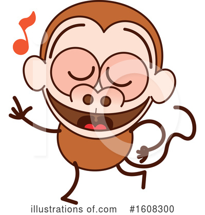 Royalty-Free (RF) Monkey Clipart Illustration by Zooco - Stock Sample #1608300