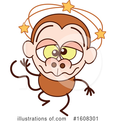 Royalty-Free (RF) Monkey Clipart Illustration by Zooco - Stock Sample #1608301