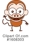 Monkey Clipart #1608303 by Zooco