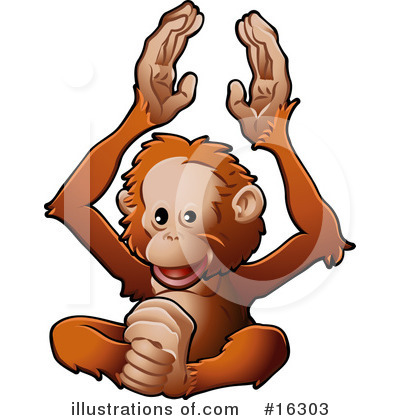 Orangutan Clipart #16303 by AtStockIllustration
