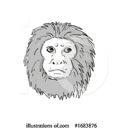 Royalty-Free (RF) Monkey Clipart Illustration by patrimonio - Stock Sample #1683876