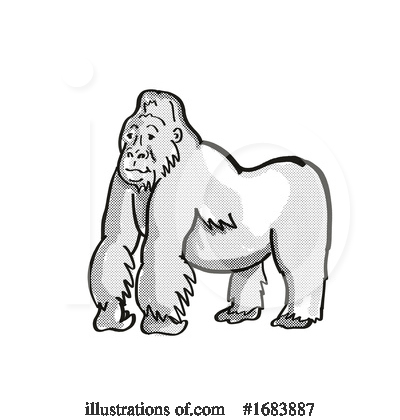 Royalty-Free (RF) Monkey Clipart Illustration by patrimonio - Stock Sample #1683887
