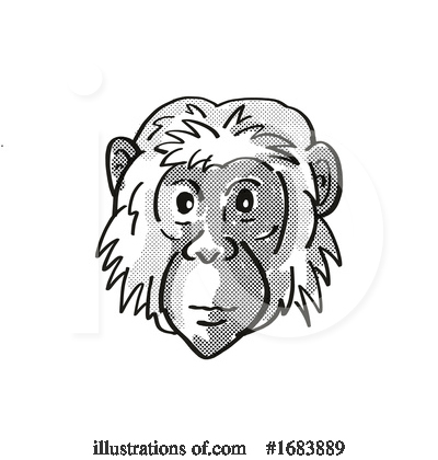 Royalty-Free (RF) Monkey Clipart Illustration by patrimonio - Stock Sample #1683889