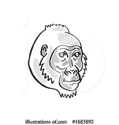 Royalty-Free (RF) Monkey Clipart Illustration by patrimonio - Stock Sample #1683892
