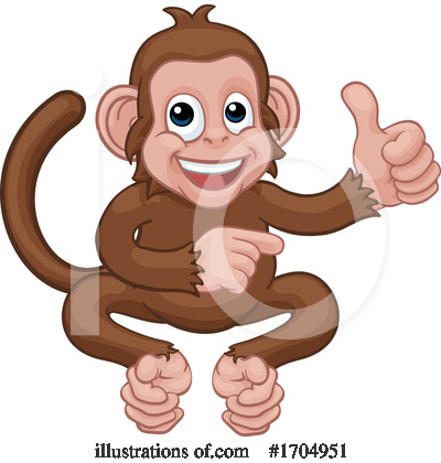 Royalty-Free (RF) Monkey Clipart Illustration by AtStockIllustration - Stock Sample #1704951