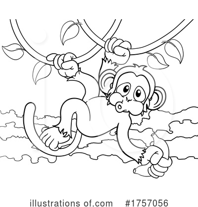 Royalty-Free (RF) Monkey Clipart Illustration by AtStockIllustration - Stock Sample #1757056