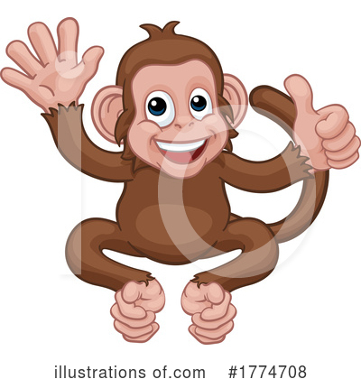 Royalty-Free (RF) Monkey Clipart Illustration by AtStockIllustration - Stock Sample #1774708