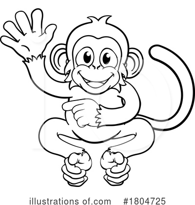 Royalty-Free (RF) Monkey Clipart Illustration by AtStockIllustration - Stock Sample #1804725