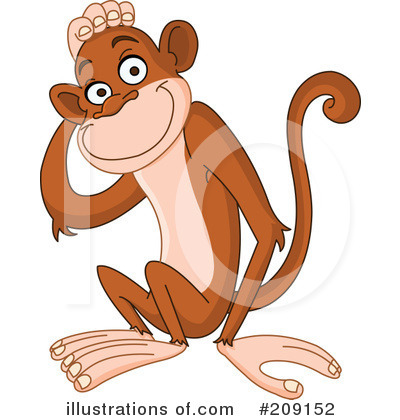 Royalty-Free (RF) Monkey Clipart Illustration by yayayoyo - Stock Sample #209152