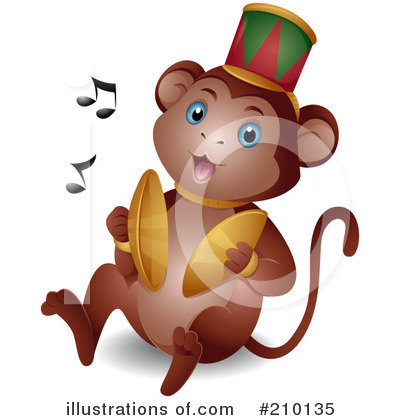 Royalty-Free (RF) Monkey Clipart Illustration by BNP Design Studio - Stock Sample #210135