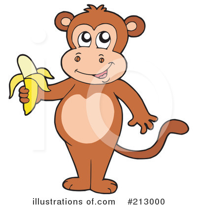 Royalty-Free (RF) Monkey Clipart Illustration by visekart - Stock Sample #213000
