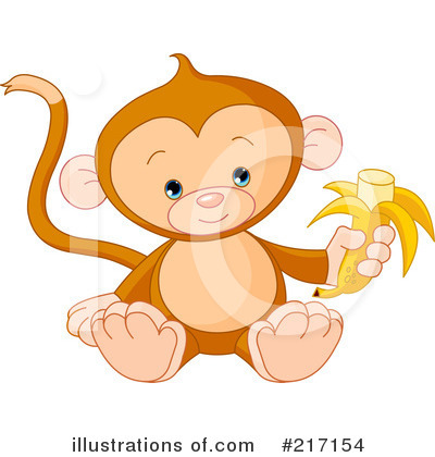 Royalty-Free (RF) Monkey Clipart Illustration by Pushkin - Stock Sample #217154