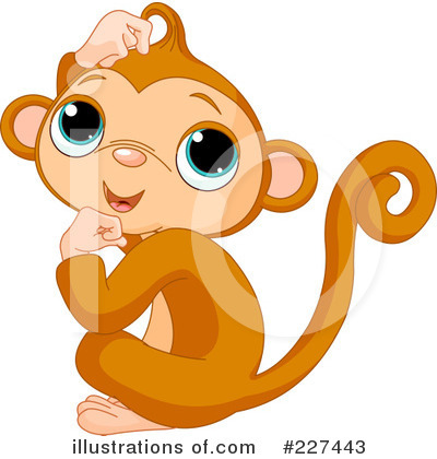 Royalty-Free (RF) Monkey Clipart Illustration by Pushkin - Stock Sample #227443