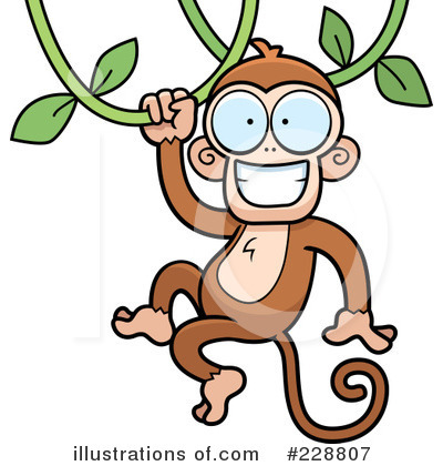 Royalty-Free (RF) Monkey Clipart Illustration by Cory Thoman - Stock Sample #228807
