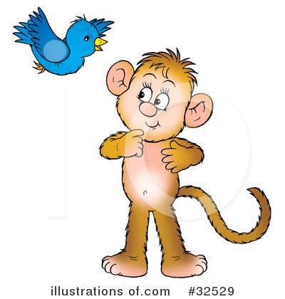Royalty-Free (RF) Monkey Clipart Illustration by Alex Bannykh - Stock Sample #32529
