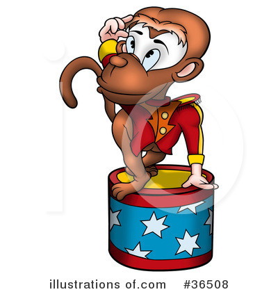 Royalty-Free (RF) Monkey Clipart Illustration by dero - Stock Sample #36508